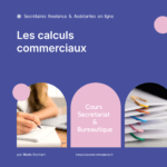 secrétaire indépendante les calculs commerciaux