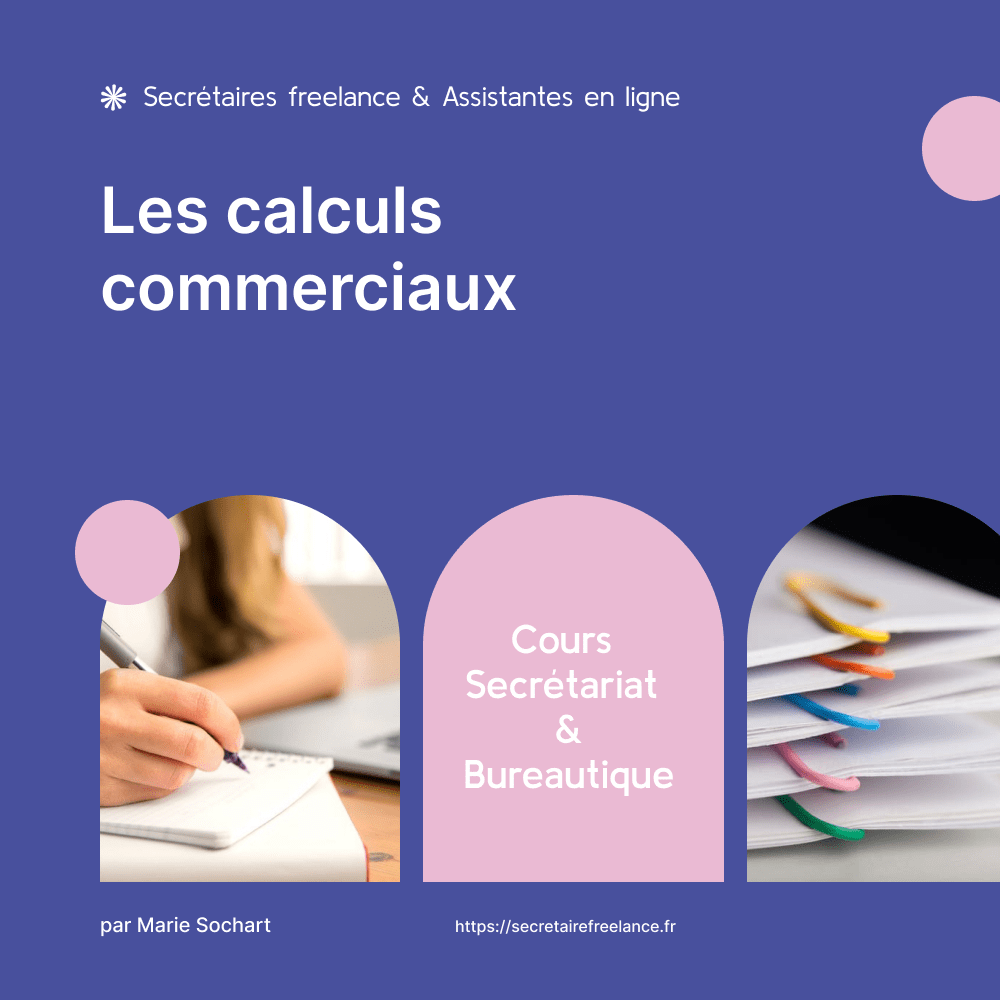 secrétaire indépendante les calculs commerciaux