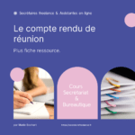 compte rendu de réunion savoir faire pour secrétaire indépendante